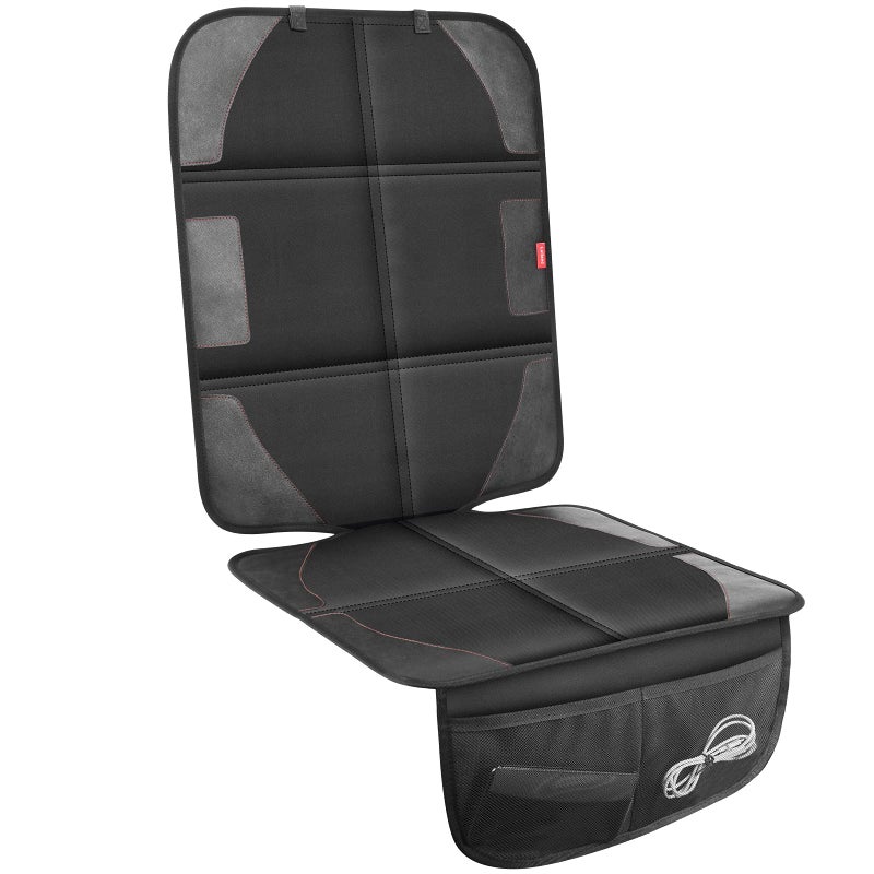 LUILANC Car Seat Protector with Thickest Padding,Waterproof 600D with Storage Pockets,Non-Slip Pets Fabric Child Baby Cover Leather Reinforced Vehicle Seat 1 Pack (Black) - Image 1